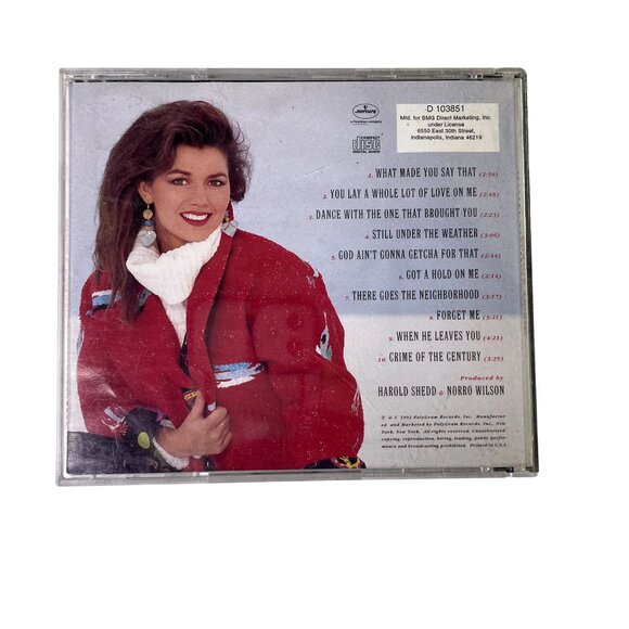Shania Twain Self Titled Country Western Audio Music CD 1993 10 Tracks u - Picture 2 of 2